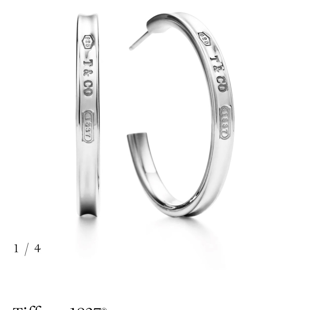 Tiffany & Co. 1837 Silver Hoop Earrings
